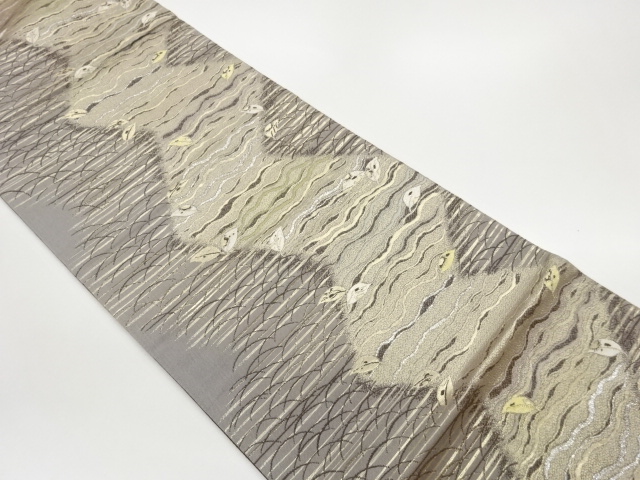 JAPANESE FUKURO OBI / WOVEN ABSTRACT STRIPE